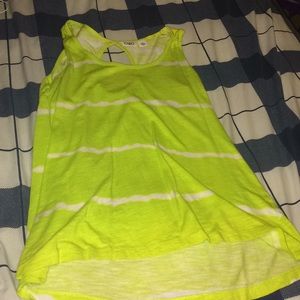 Green and White Tank Top